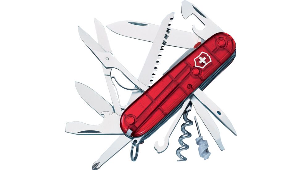 Victorinox Huntsman Lite Translucent Swiss Army Knife Ruby 53271