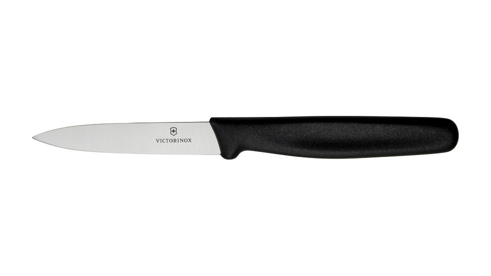 Victorinox Paring Knife, 3.25in. blade. Longer handle design, black nylon handle VN40508