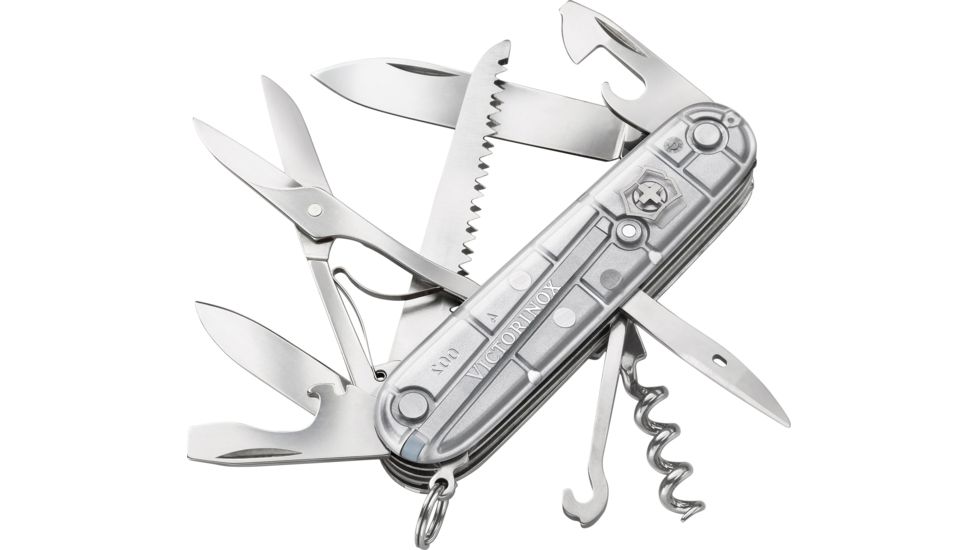 Victorinox Silver Tech Huntsman Swiss Army Knife Silver Translucent 1.3713.T7-033-X1