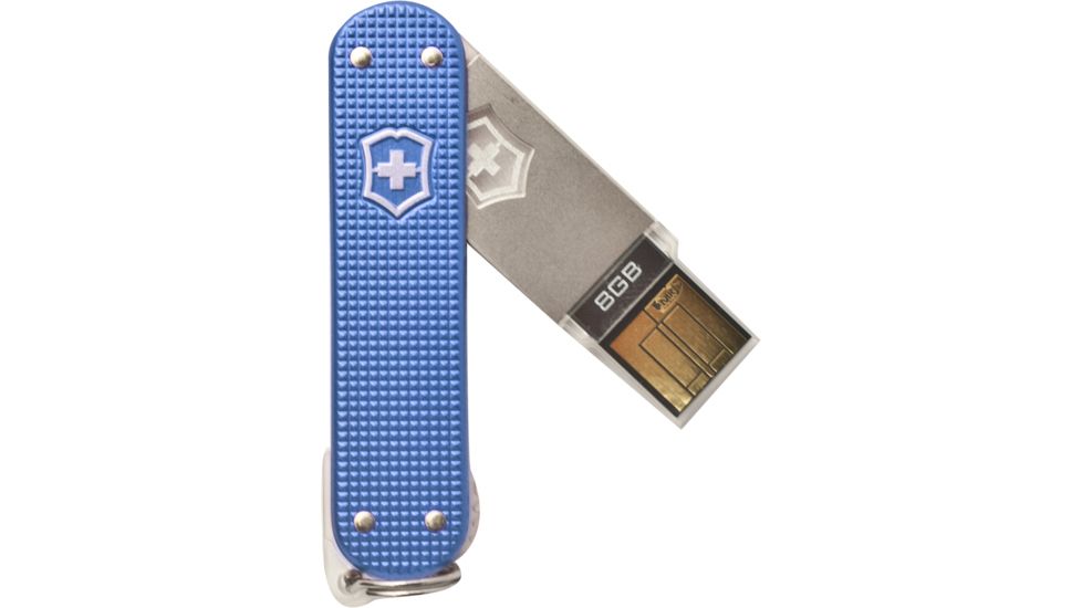 Victorinox SLIM Flight USB Flash Drive - 8 GB, Blue Alox 4617122G8