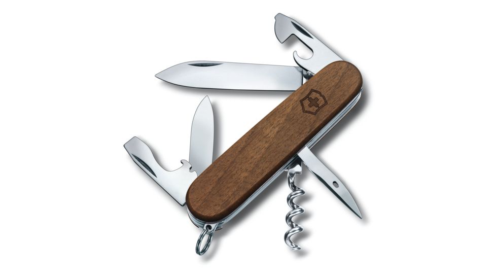 Victorinox Spartan Medium Pocket Knife with Can Opener, Hardwood - Walnut, 91mm 1.3601.63-X2