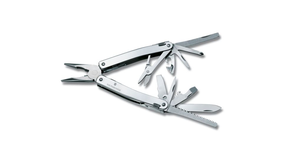 Victorinox SwissTool Spirit X Multi-Tool with Leather Pouch, Stainless, 105mm 53224