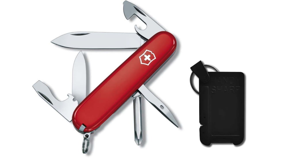 Victorinox Tinker Swiss Army Knife/ Sharpener Combo Set, Red/Black, 1.889-X8