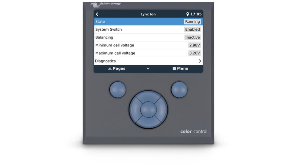 Victron Energy Color Control GX Monitor, Button Control, Grey, BPP010300100R