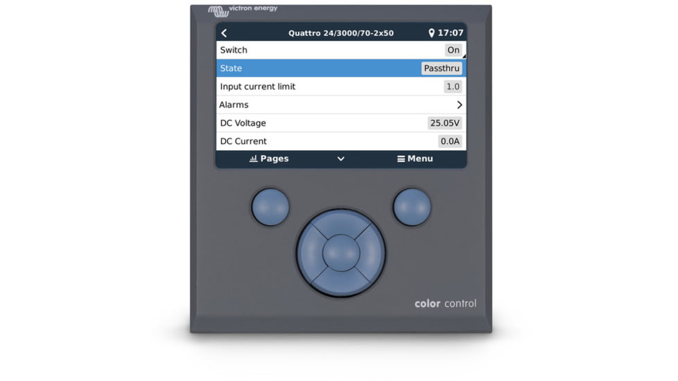 Victron Energy Color Control GX Monitor, Button Control, Grey, BPP010300100R