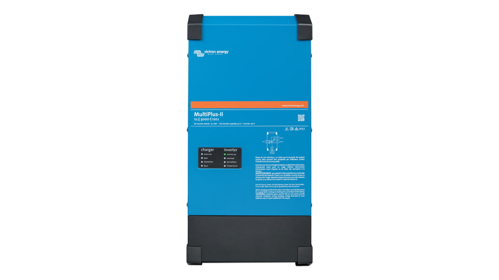 Victron Energy MultiPlus-II Inverter/Charger 12VDC - 3000VA - 120VAC 2x120 or 120/240 Split - 50A Charge &amp; Switch UL Approved