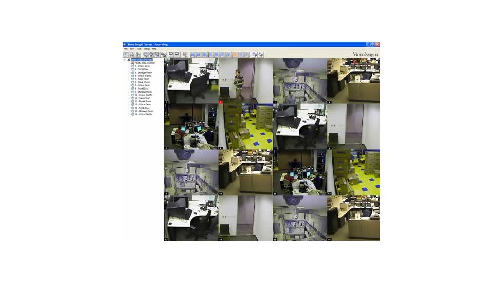 Video Insight IP Camera software with 2 cameras on one server 