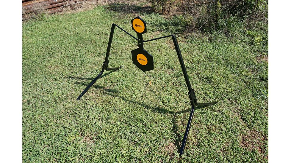 Viking Solutions AR500 Rifle Gong Spinner Target - AR500 steel with 10 &amp; 6 targets 3/8 Plate Includes stand, VKS-VRS001