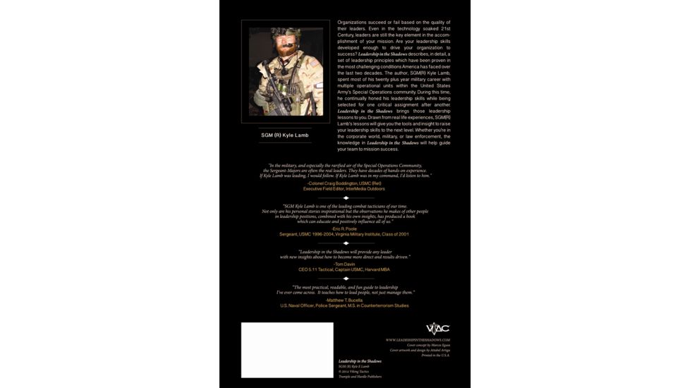 Viking Tactics Leadership in the Shadows Book VTAC-LITS