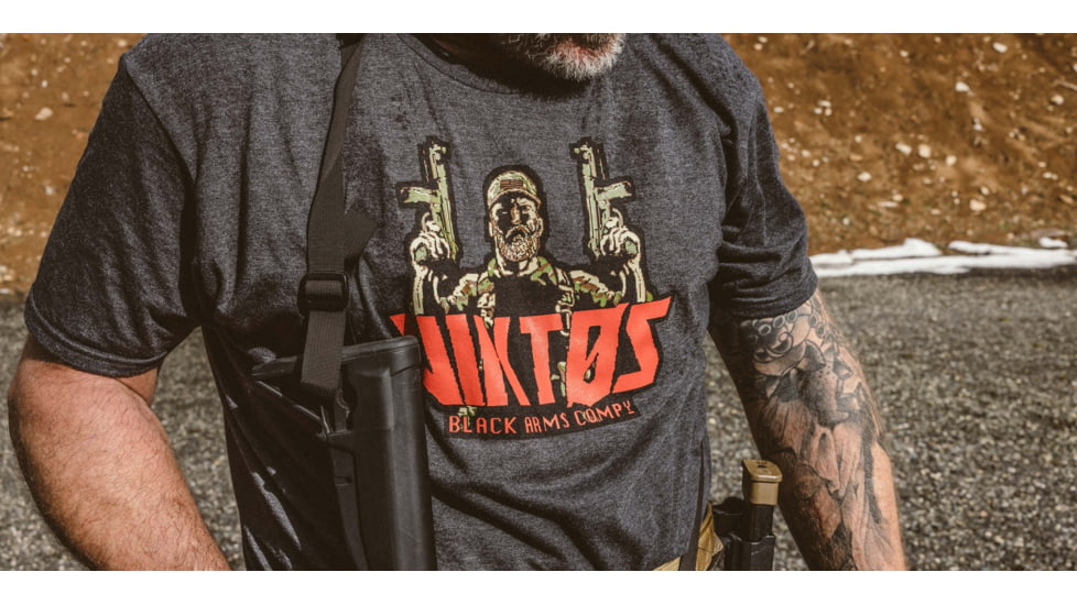 Viktos 8Bit Operator Tee, Charcoal Heather, Large, 1813604