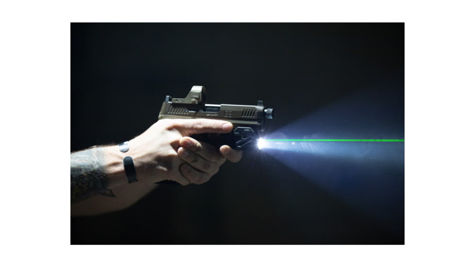 Viridian Weapon Technologies C5L Custom 580 Lumen LED Green Laser Tactical Light w/ INSTANT-ON &amp; SafeCharge Power Bank, Lithium Ion, Black, 930-0058