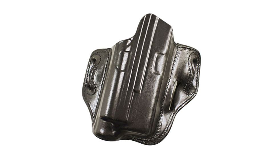 Viridian Weapon Technologies DeSantis Speed Lite Leather OWB Holster, S&amp;W M&amp;P Full-Size 9/40 w/ Viridian X5L Gen 3, Right Hand, Black, 950-0155