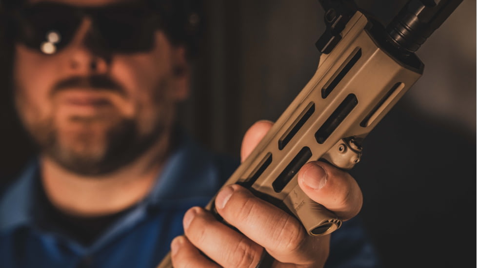 Viridian HS1 Hand Stop with IR Laser, M-LOK Mounting Retail Box, FDE, 912-0041