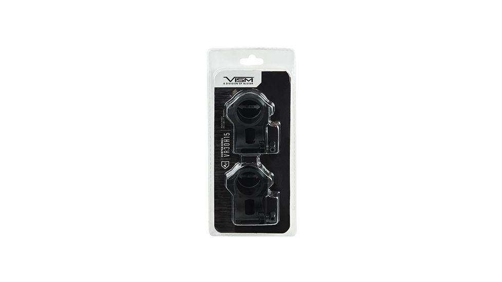 VISM 30mm Hunter Rifle Scope Rings/1.5In Height, Black VR30H15