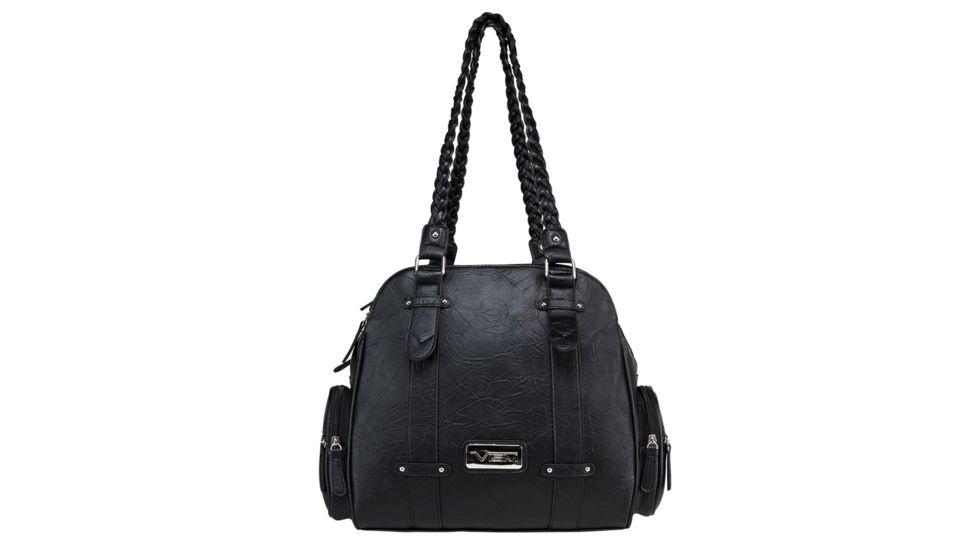 Vism Concealed Carry Braided Shoulder Bag, Black, BWB001