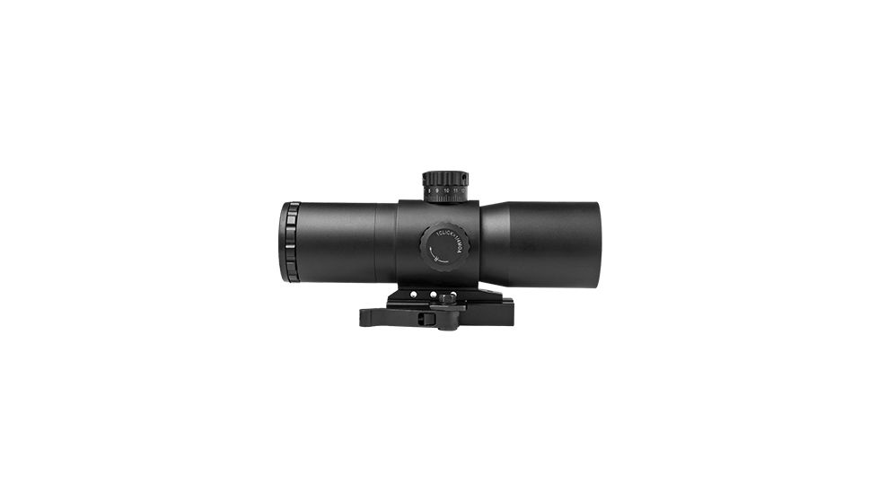 VISM Cqb Series 3.5X40 Prismatic Scope/Blue &amp; Green Ill./Mil Dot/Green Lens, BLACK VCQBEM3540G