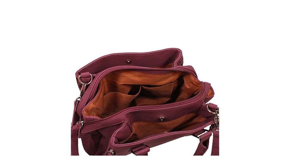 Vism Daisy Crossbody Satchel, Burgundy, BWQ003