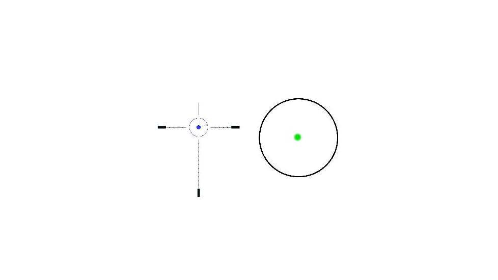 EDEMO VISM DUO 4X34mm with Offset Green Dot - LEFT Hand VDUO434DGBLH, EDEMO3