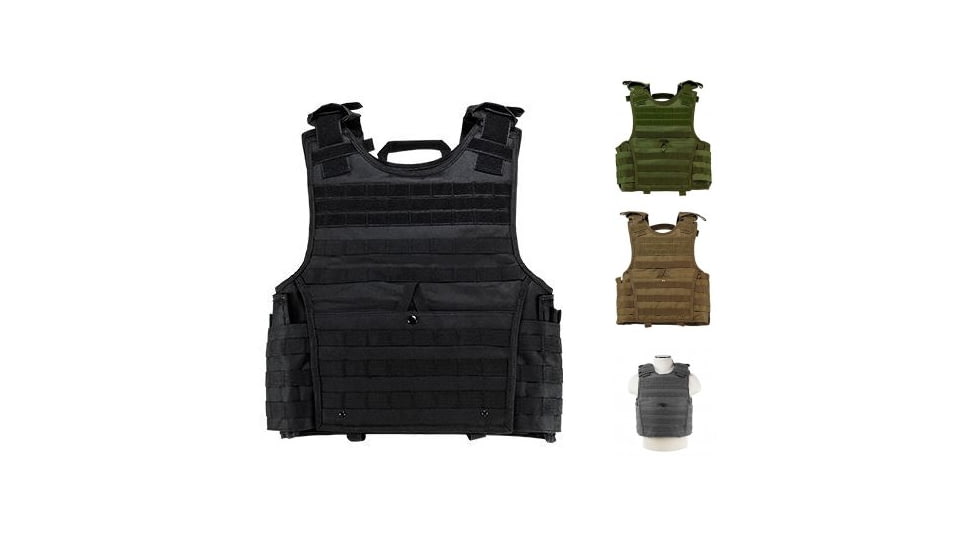 Vism Expert Plate Carrier Vest, Black, Green, Tan, Urban Gray