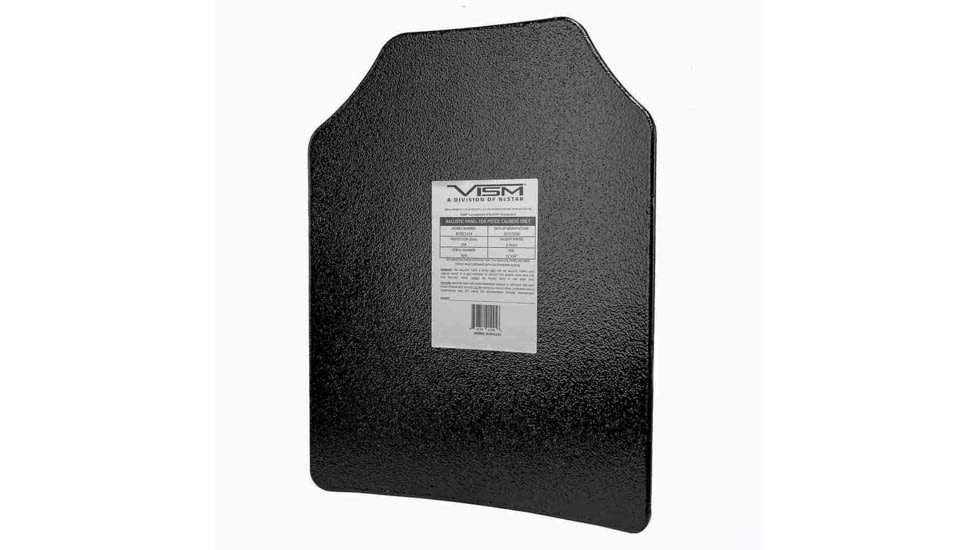 VISM LVL IIIA UHMWPE Hard Ballistic Plate, 11X14, Curved Shooters Cut, Black, BUDC1114