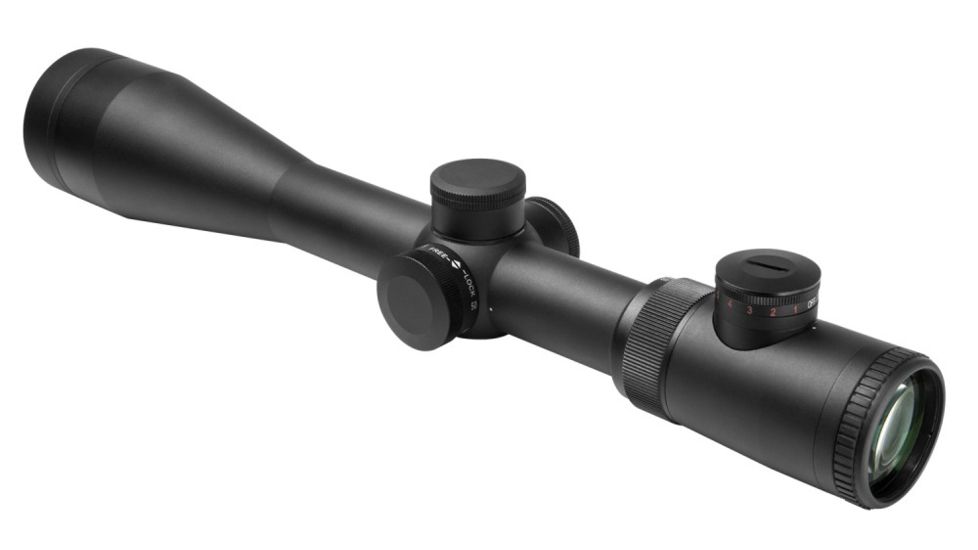 VISM Safari Series 2.5, 10X50 Rifle Scope/Red And Green Illum./Cross Plex Reticle, Green Lens, Black VSAFS251050G