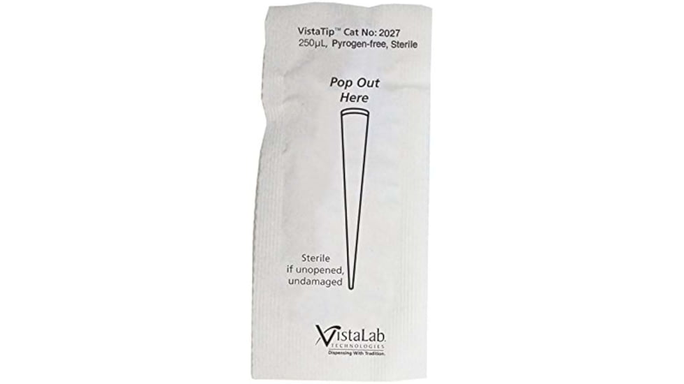 Vistalab Tips Pyrogen Free Pipete PK200 2027 Tips Pyrogen Free Pipete PK200, Pack