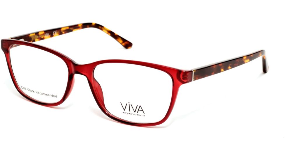 Viva VV4515 Progressive Prescription Eyeglasses - Shiny Red Frame, Shiny Red Lenses, 56 mm Lens Diameter VV451556066
