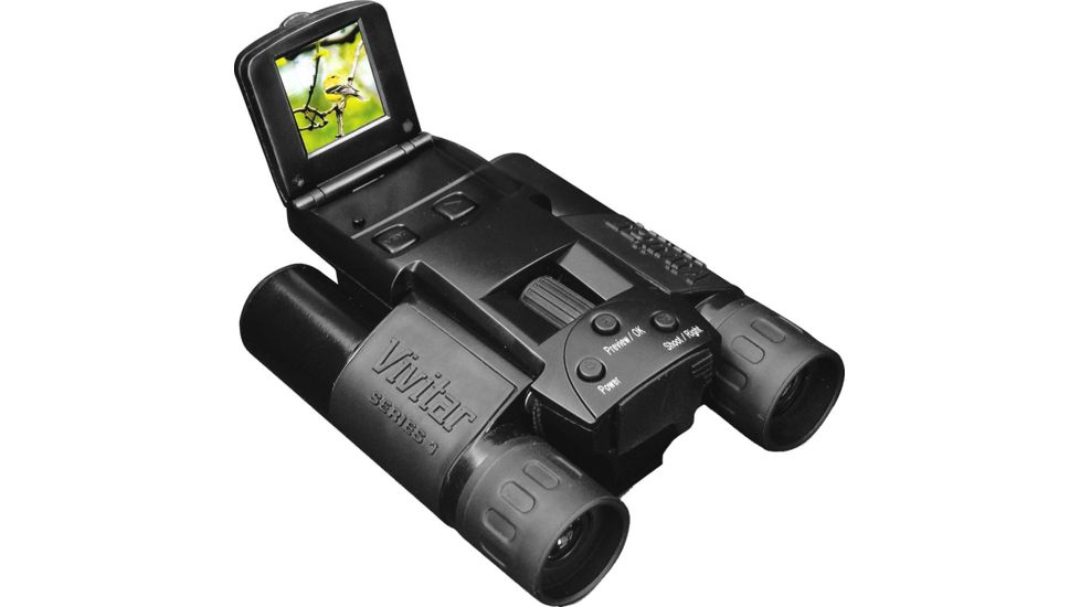 Vivitar 12x25 BinoCam Digital Camera Binoculars Kit w/Batteries, Tripod, 2GB Card - VIV-CV-1225V