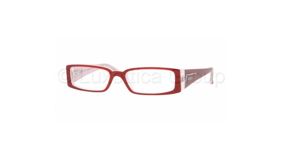 Vogue VO2557B SV Prescription Eyeglasses, Top Dark Orange-White Frame / 49 mm Prescription Lenses, 1556-4915