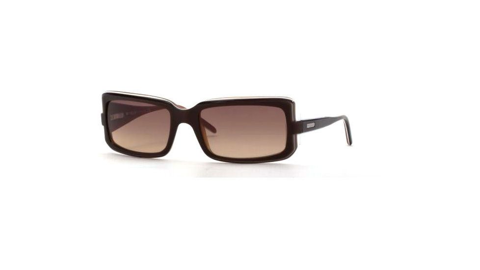 Vogue VO2443S-144113-5518 Sunglasses Coffe-caramel W/ White Stripe On Temple Frame / 55 mm Brown Gradient Lenses