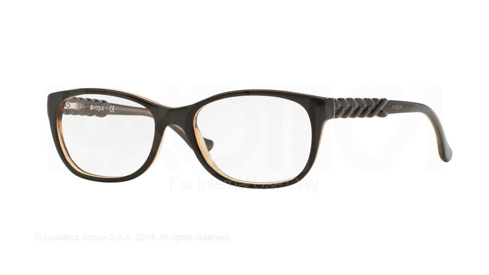 Vogue VO2911 Single Vision Prescription Eyeglasses 2259-51 - Top Brown/Glitter Brown Frame