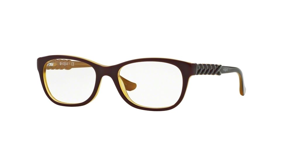 Vogue VO2911 Single Vision Prescription Eyeglasses 2287-51 - Purple/yellow Fluo/yellow Frame