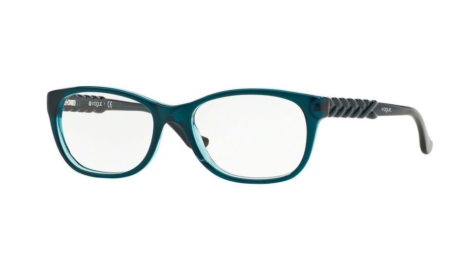 Vogue VO2911F Progressive Prescription Eyeglasses 2260-53 - Petroleum Green/Glitter Green Frame