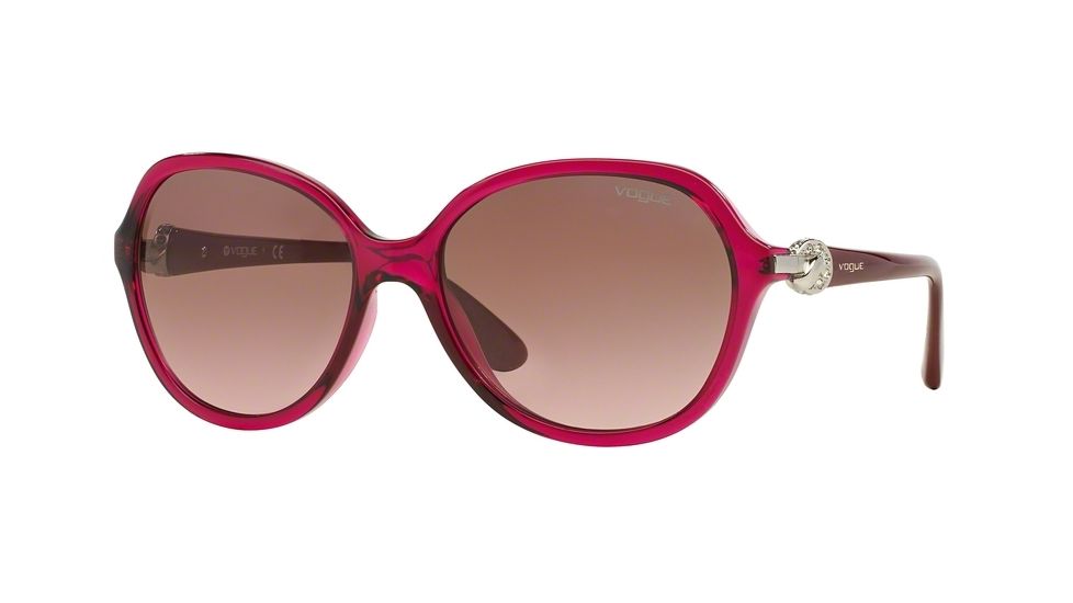 Vogue VO2916SB Single Vision Prescription Sunglasses VO2916SB-213214-58 - Lens Diameter 58 mm, Frame Color Cherry
