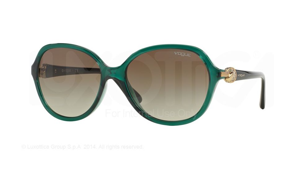 Vogue VO2916SB Single Vision Prescription Sunglasses VO2916SB-22668E-58 - Lens Diameter 58 mm, Frame Color Pine Green