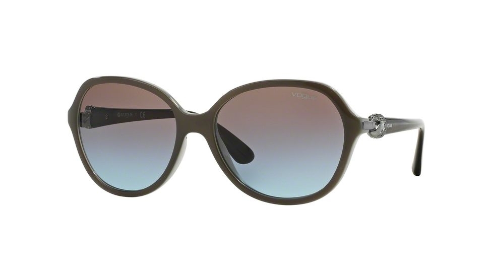 Vogue VO2916SB Single Vision Prescription Sunglasses VO2916SB-232248-58 - Lens Diameter 58 mm, Frame Color Mud Green/opal Azure