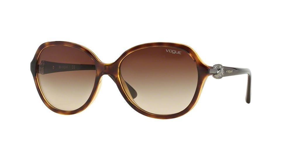 Vogue VO2916SB Single Vision Prescription Sunglasses VO2916SB-W65613-58 - Lens Diameter 58 mm, Frame Color Dark Havana