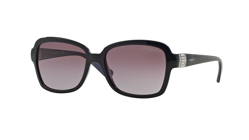 Vogue VO2942SB Progressive Prescription Sunglasses VO2942SB-13128H-55 - Lens Diameter 55 mm, Frame Color Dark Violet/Opal Lilac