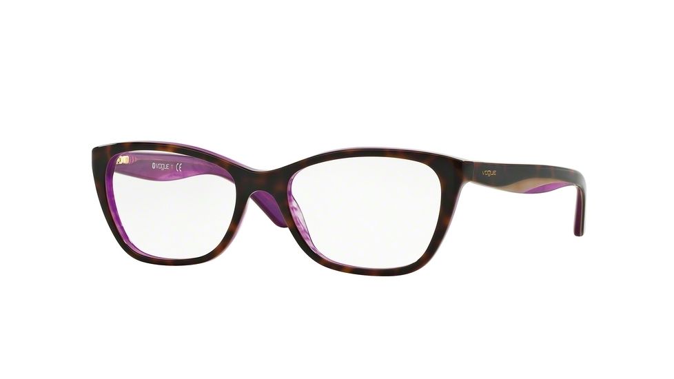 Vogue VO2961F Single Vision Prescription Eyeglasses 2019-53 - Havana/lilac/tr Violet Frame