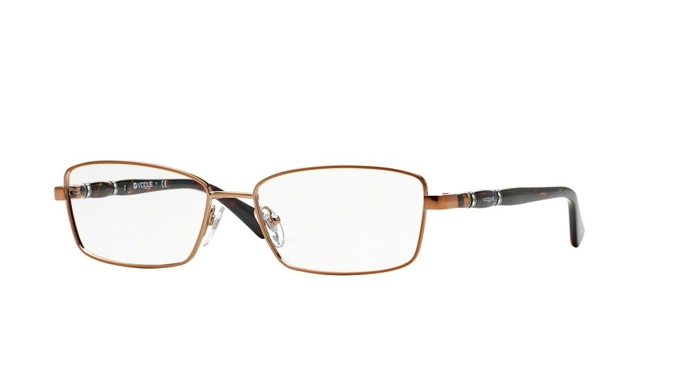 Vogue VO3922B Single Vision Prescription Eyeglasses 939-52 - Metallized Light Brown Frame