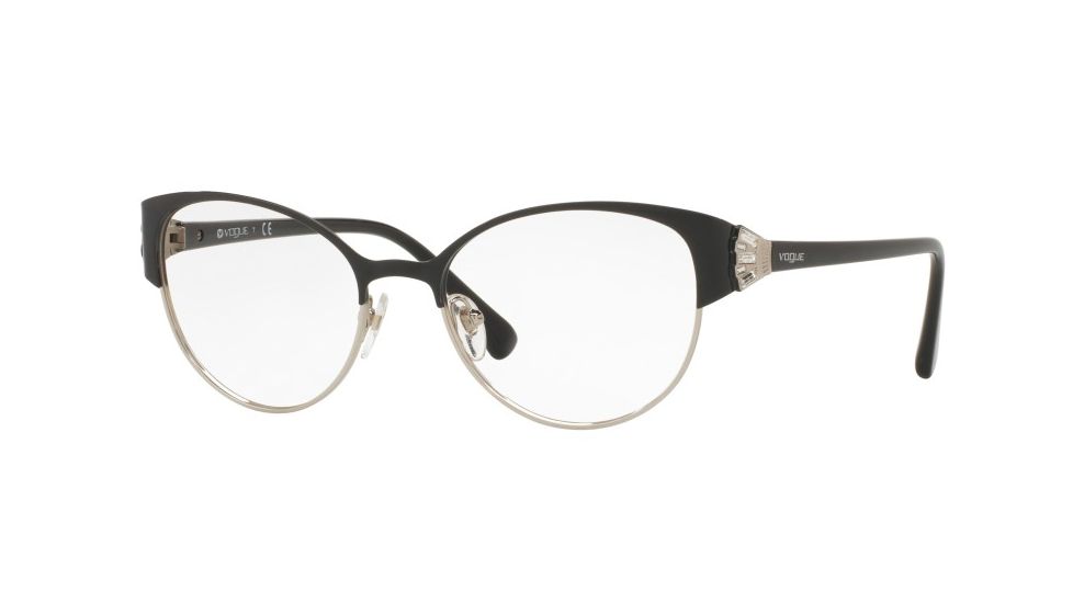 Vogue VO4015B Progressive Prescription Eyeglasses 352-51 - Black/Silver Frame