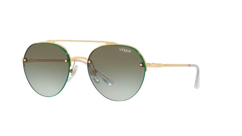 Vogue VO4113S Sunglasses 280/8E-54 - Gold Frame, Green Gradient Lenses