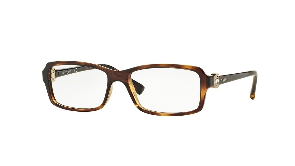 Vogue VO5001B Progressive Prescription Eyeglasses W656-52 - Dark Havana Frame