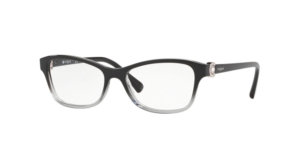Vogue VO5002B Eyeglass Frames 1880-54 - Top Black Grad Tr Grey