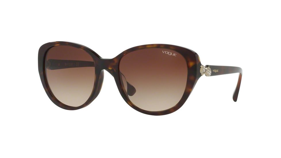 Vogue VO5092BF Sunglasses W65613-55 - Dark Havana Frame, Brown Gradient Lenses