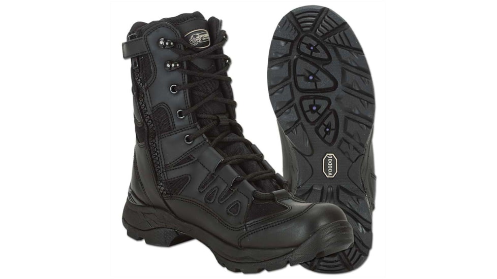 Voodoo Tactical 9in Tactical Boots w/ Zipper - Mens, Black, 7R, 04-8479001007