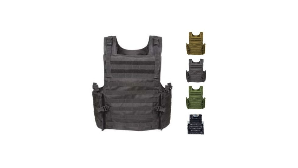 Voodoo Tactical Armor Carrier Vest - Maximum Protection, Black, Coyote, MultiCam, OD Green, Urban Digital