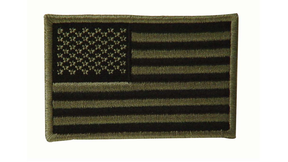Voodoo Tactical Embroidered Usa Military Flag Patches, Right Side, OD Green, 2inx3in, 20-9087004001