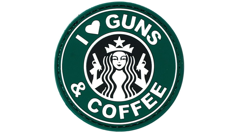 Voodoo Tactical I Love Guns &amp; Coffee Patch, Green - 07-0916000000