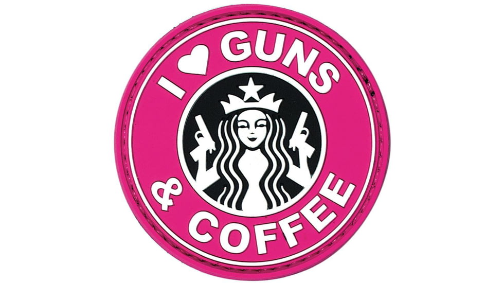 Voodoo Tactical I Love Guns &amp; Coffee Patch, Pink - 07-0915000000